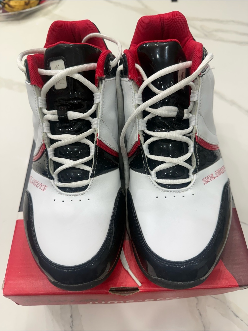 P.Miller aka Master P -Men's White, Black and Red Athletic Basketball Shoes